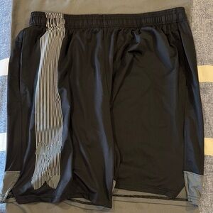 Under Armour Black Athletic Shorts with Gray Accents